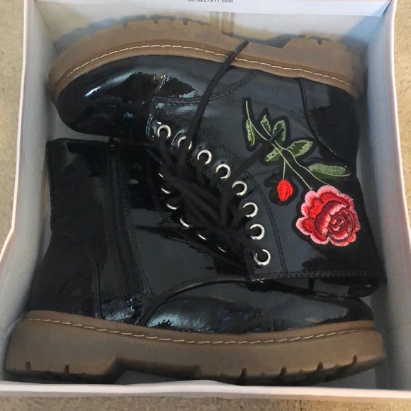 Embroidered Combat Boot - Picture 4 of 4